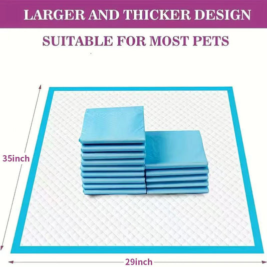 Dog Training Pads 100-Count Disposable Set with 23 x 23 or 29 x 35-Inch Sizes and Six-Layer Construction