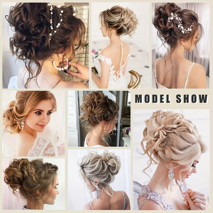 Messy Bun Hairpiece Claw Clip Curly Wavy Synthetic 6 Inch 7 Colors Instant Updo No Heat Easy Style Women Daily Work Party Wedding