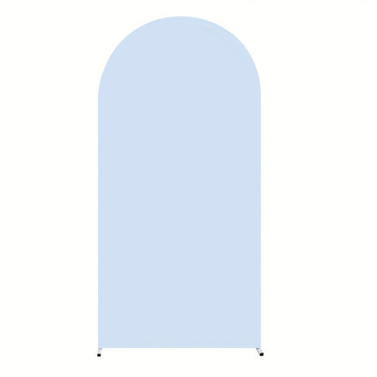 Wedding Arch Cover for 6 ft Round-Top Frames, Polyester Fitted Backdrop in Nine Checkout Colors