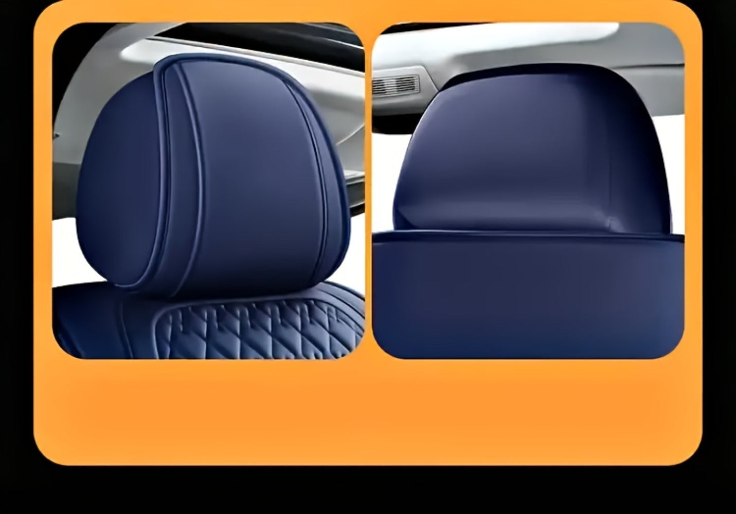 Car Seat Covers 3D Diamond-Embroidered Faux Leather with Two-Front or Five-Seat Set Options