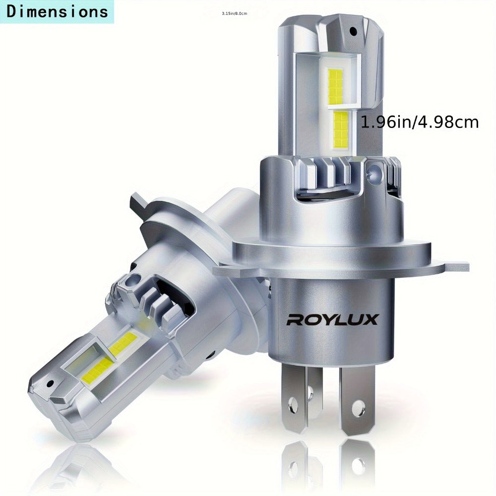 H4 LED Headlight Bulbs 60000LM 120W 6500K White High Low Beam Conversion Kit, 9003 HB2 HIR2 9012 Mini CSP Chips Non-Polarity EMC Anti-Flicker for 12V Cars Motorcycles