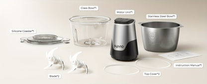 Mini Food Processor with Compact Motor Head, Two-Speed Top Control and Three Bowl-and-Blade Set Options