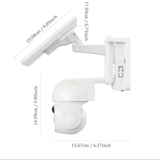 Solar PTZ Security Camera 1080P WiFi 360° with AI PIR Detection – XIAOVV P6 Battery Powered, Color Night Vision, Two-Way Audio, Outdoor Home Surveillance Camera