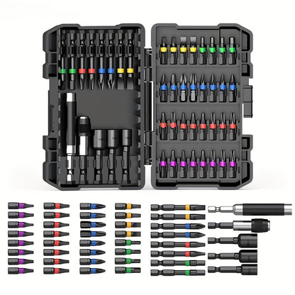 45-Piece Screwdriver Bit Set with Torx, Phillips, Slotted and Square Bits in a Storage Case