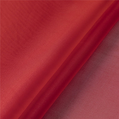 Two-Panel Solid Sheer Curtains with Rod-Pocket Header, Seven Colors and Four Size Configurations