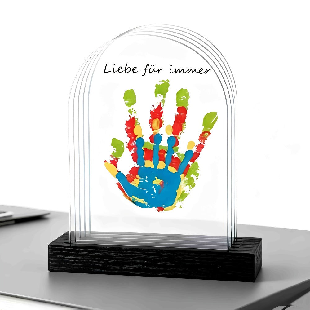 Family Handprint Kit with 4 Slots & 6 Colors – Memory Frame Keepsake Gift