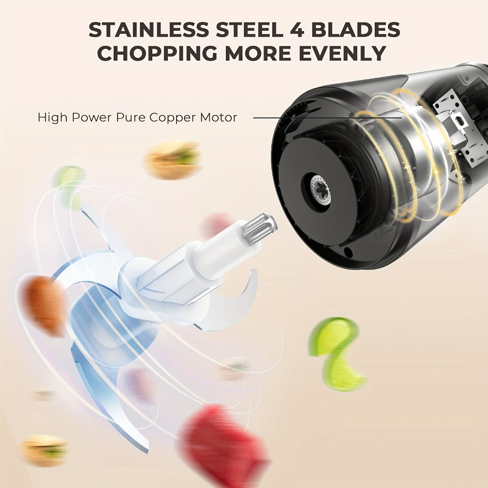 Mini Food Processor with Compact Motor Head, Two-Speed Top Control and Three Bowl-and-Blade Set Options