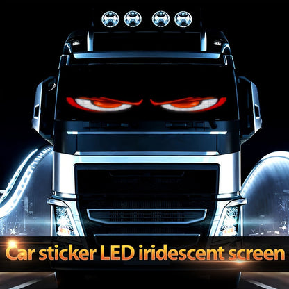 Car LED Light Panel USB Powered Smart Display – App Control, Eye-Shaped Design, Programmable LED Matrix Screen | 16x32 to 16x96 | Vehicle Interior & Exterior Decoration