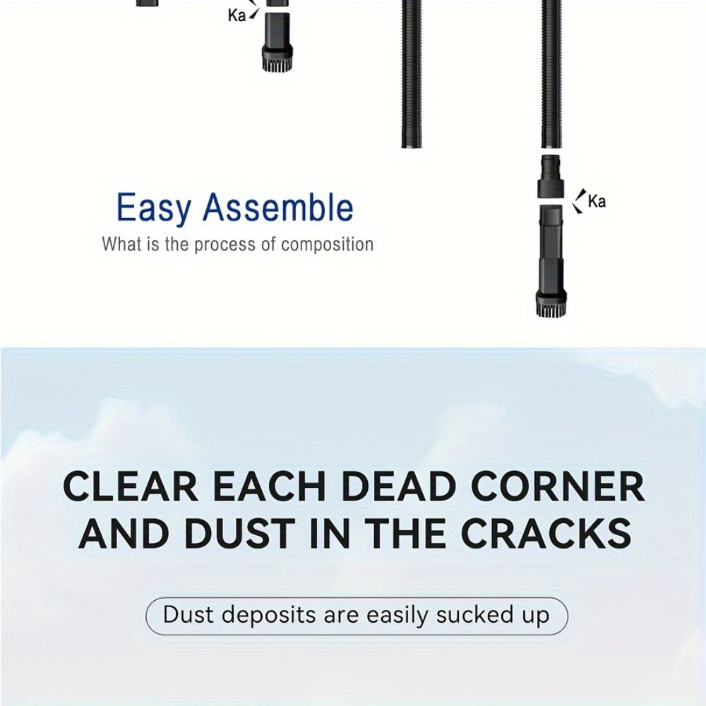 Wireless Car Vacuum Cleaner 5000PA - USB Charging, One-Click Dust Empty, 2000mAh Rechargeable, 40dB Low Noise, Portable Handheld Auto Vacuum for Cars, Home, Office & Pet Hair, 6 Colors