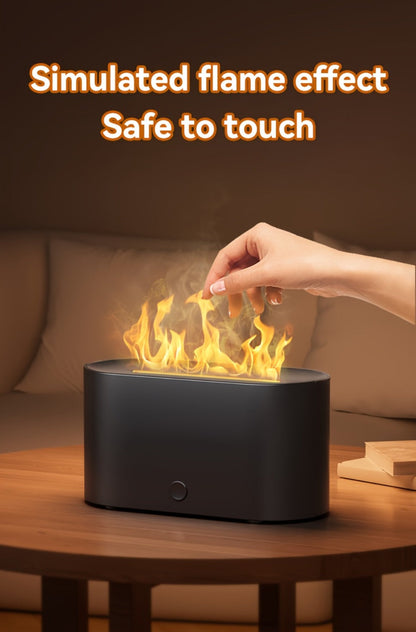 Humidifier Mini Flame-Effect USB Diffuser with Three Mist Levels and One, Two or Three-Piece Sets