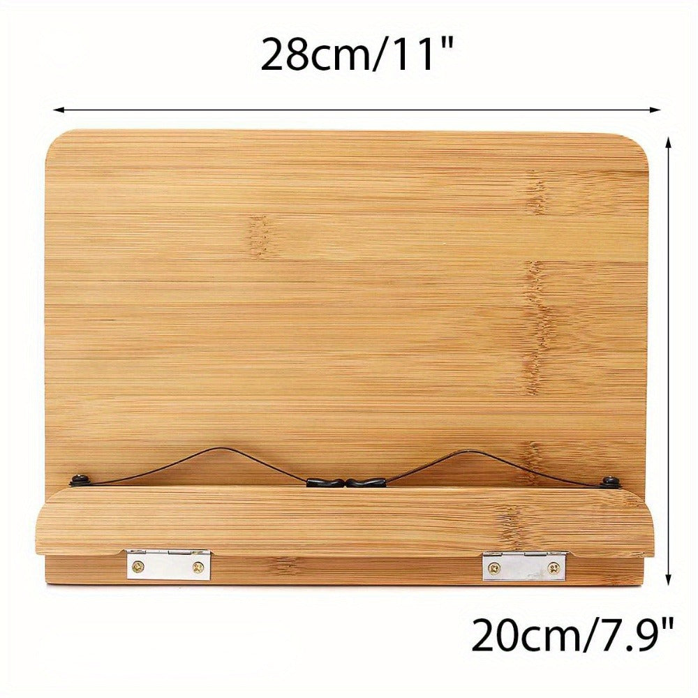 Adjustable Foldable Book Stand with Three Checkout Styles, Page Clips and 11 x 7.9-Inch Reading Panel