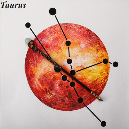 Zodiac-Themed Decorative Wand with Resin and Stone-Look Accents, Gift Box and All Twelve Sign Variants