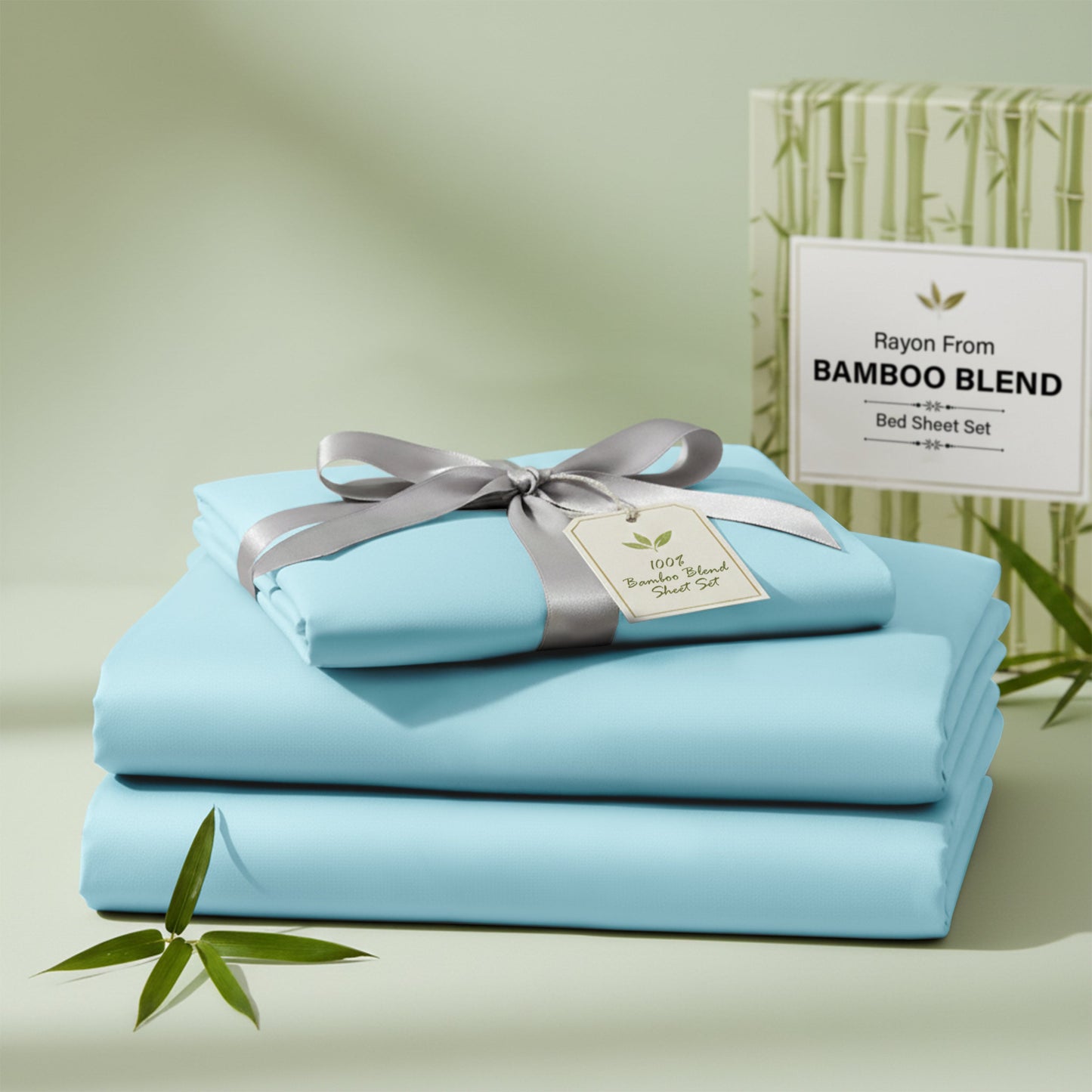 Bed Sheet Set 30% Bamboo Viscose 70% Polyester in 3- or 4-Piece Sizing with 16-Inch Pocket