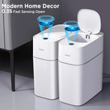 2PCS Smart Trash Can (White)