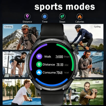 Smart Watch Round Display with Wireless Calling, LED Flashlight, Remote Camera Control and Two Colors