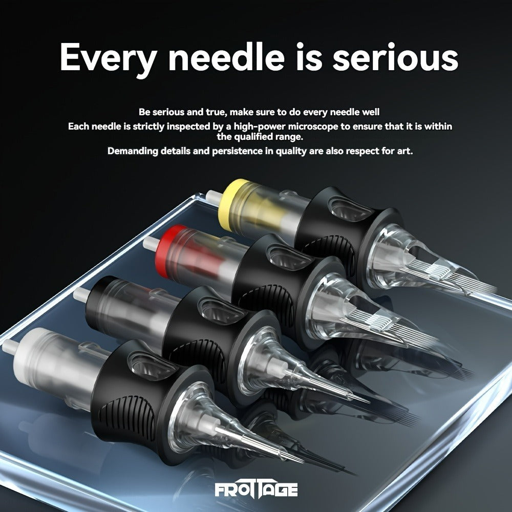 Tattoo Needle Cartridge Set 26 Sizes Integrated High Transparency Tips Round Liner Shader Curved Magnum M1 RL RS CM Disposable for Professional Artists & Beginners