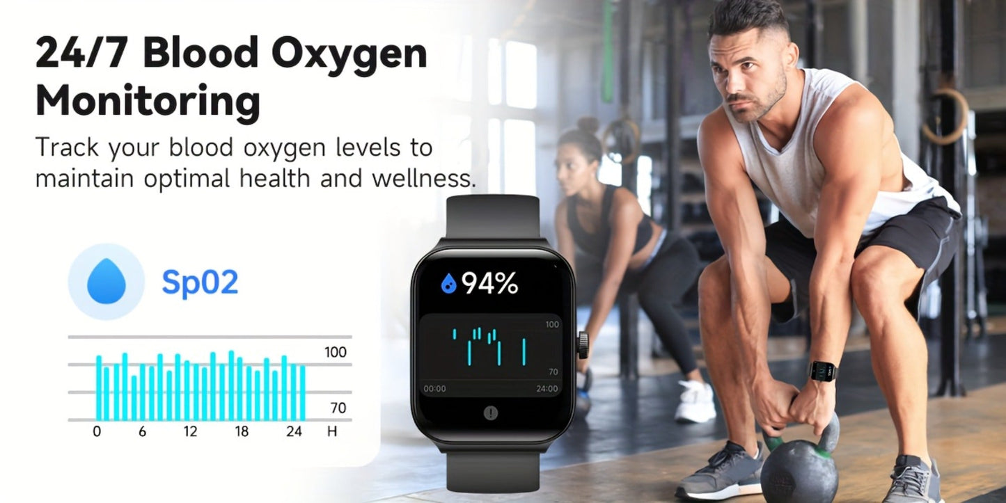 Smartwatch – with Alexa Built-in FAWEIO 1.95" Large Display, Wireless Calling, 100+ Sport Modes, Pedometer Heart Rate Sleep Blood…