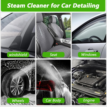 Handheld Steam Cleaner 1500W High Pressure 54.1oz Tank 3-Level Adjustable Portable Steamer for Home Car Furniture Tile Grout Bed Bugs Bathroom Kitchen Floor Upholstery
