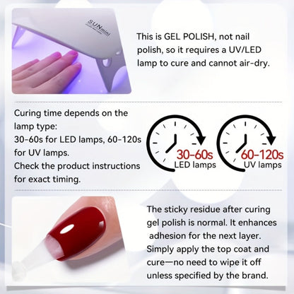 Gel Nail Polish – Snow Jelly Shimmer 2pcs BORN PRETTY Semi-Permanent Soak-Off LED UV Gel Varnish Nude Pink White Glitter Long-Lasting…