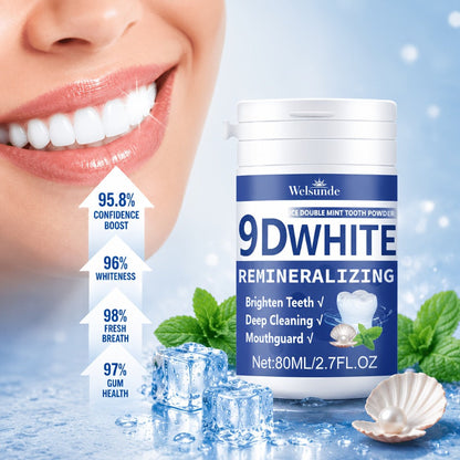 Hydroxyapatite Tooth Powder 2-Pack Remineralizing Fluoride-Free Deep Cleaning Whitening Mint Toothpowder for