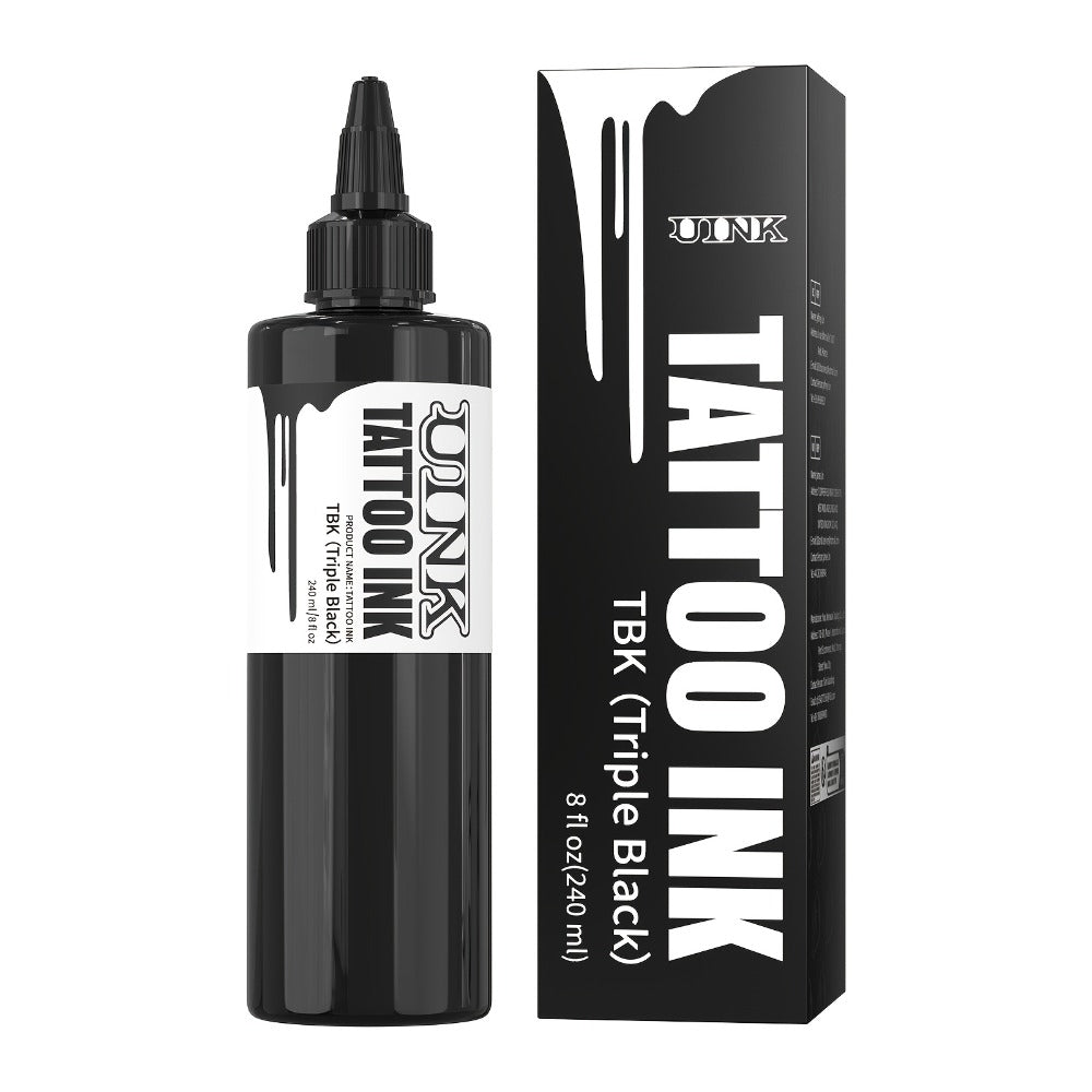Tattoo Ink UINK 8.12oz 240ml Black, White or White Plus Triple Black Bottle Options with Item-Specific Color, Capacity and Bottle Choices