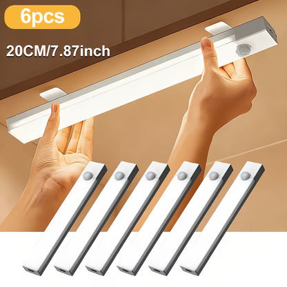 Night Light Motion Sensor LED Bar with USB Rechargeable 400mAh Battery, Three Brightness Levels and Six Size-Pack Options