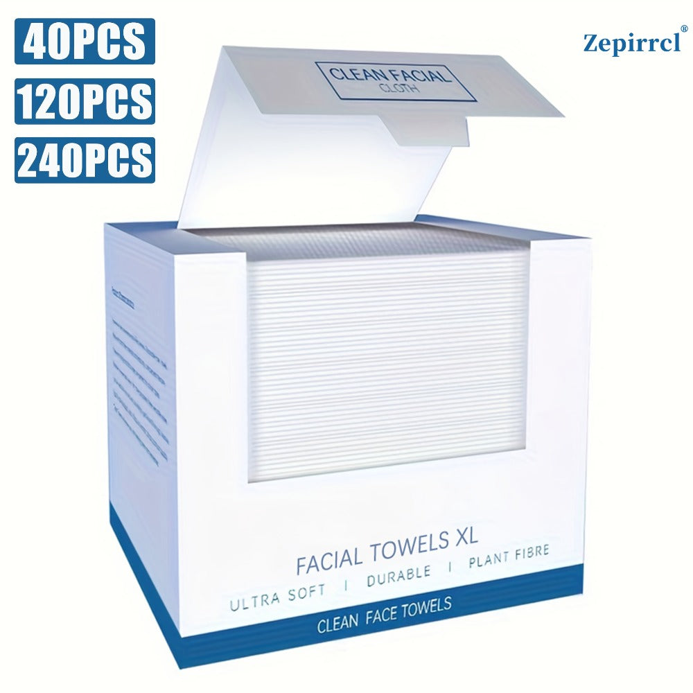 Extra Large Disposable Facial Cleansing Tissues 26×30cm – Thickened Ultra-Soft Cotton Wipes for Face Washing & Makeup Removal, Gentle for All Skin Types, 40/120/240 Pcs