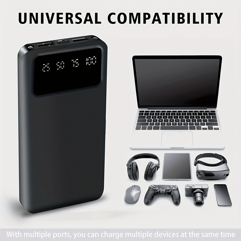 Power Bank 20000mAh Pro with Dual USB Output, Type-C Input and LED Digital Battery Display