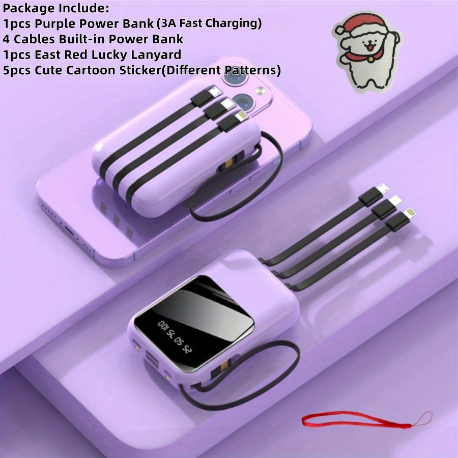 Power Bank 10000mAh Compact with Cable Set, 5W/15W/22.5W Variants, LED Light and Digital Display