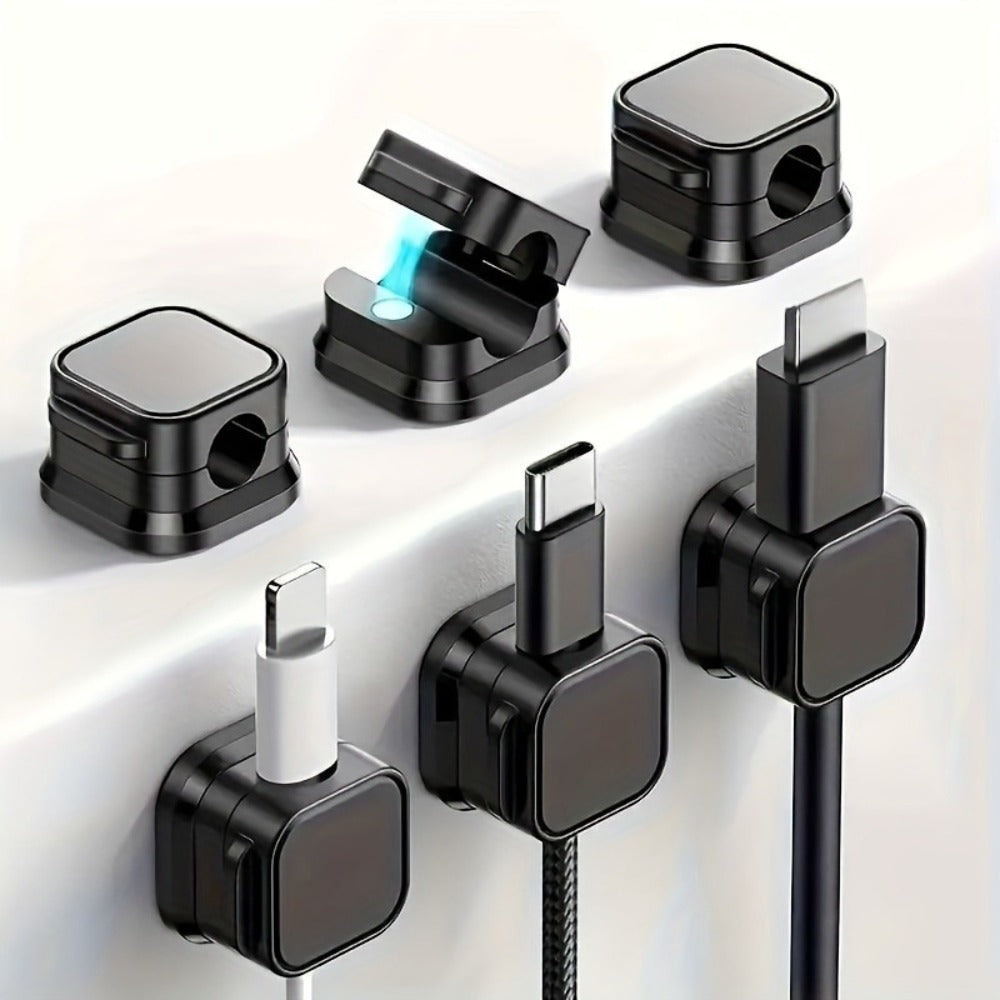 Silicone Cable Clips Self-Adhesive 16 Pcs – Reusable Cable Organizer & Wire Management for Desk, Car & Office, Universal Data Cable Holder, High-Elasticity Wear-Resistant, for Tech Geeks & Students (Black)