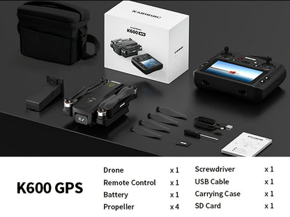 GPS Follow Me Drone Under 250g 4.5 Inch LCD Screen Camera Drone Auto Return Gesture Flight Brushless Motor Altitude Hold 3 Speed Modes 32G SD Card | Adult Beginner Drone Gift for Teens
