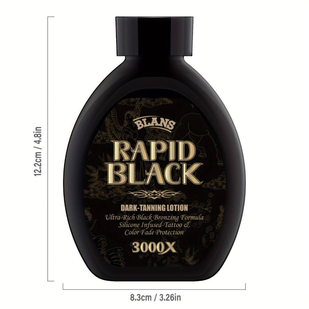 Black Flip-Cap Self-Tanning Lotion 200ml with Coconut and Glycerin Labeling for Body Application