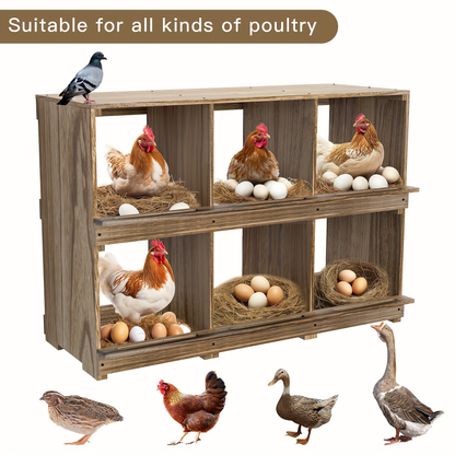 Chicken Nesting Box Wall Mount 4 Compartment Easy Egg Collection