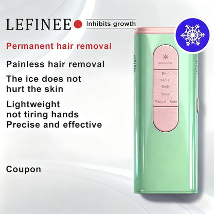 Green IPL Hair Removal Device with 999900 Flash-Counter Marking, Manual and Auto Labels and Dust Cover