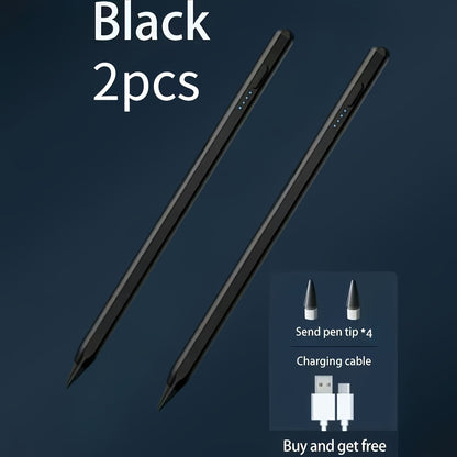 USB-C Rechargeable Stylus Pen with Top Power Button and Single-Pen, Two-Pen or Storage-Bag Bundle Options