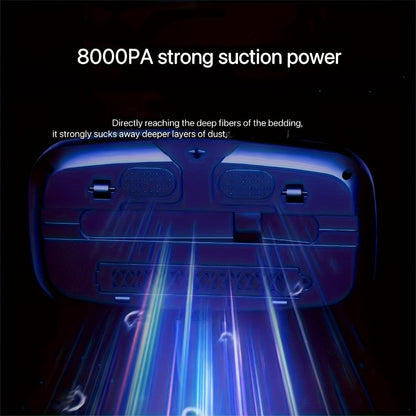 Cordless Mattress Vacuum Cleaner with 4500Pa Label, Two-Speed Control, Clear Dust Cup and Purple Trim