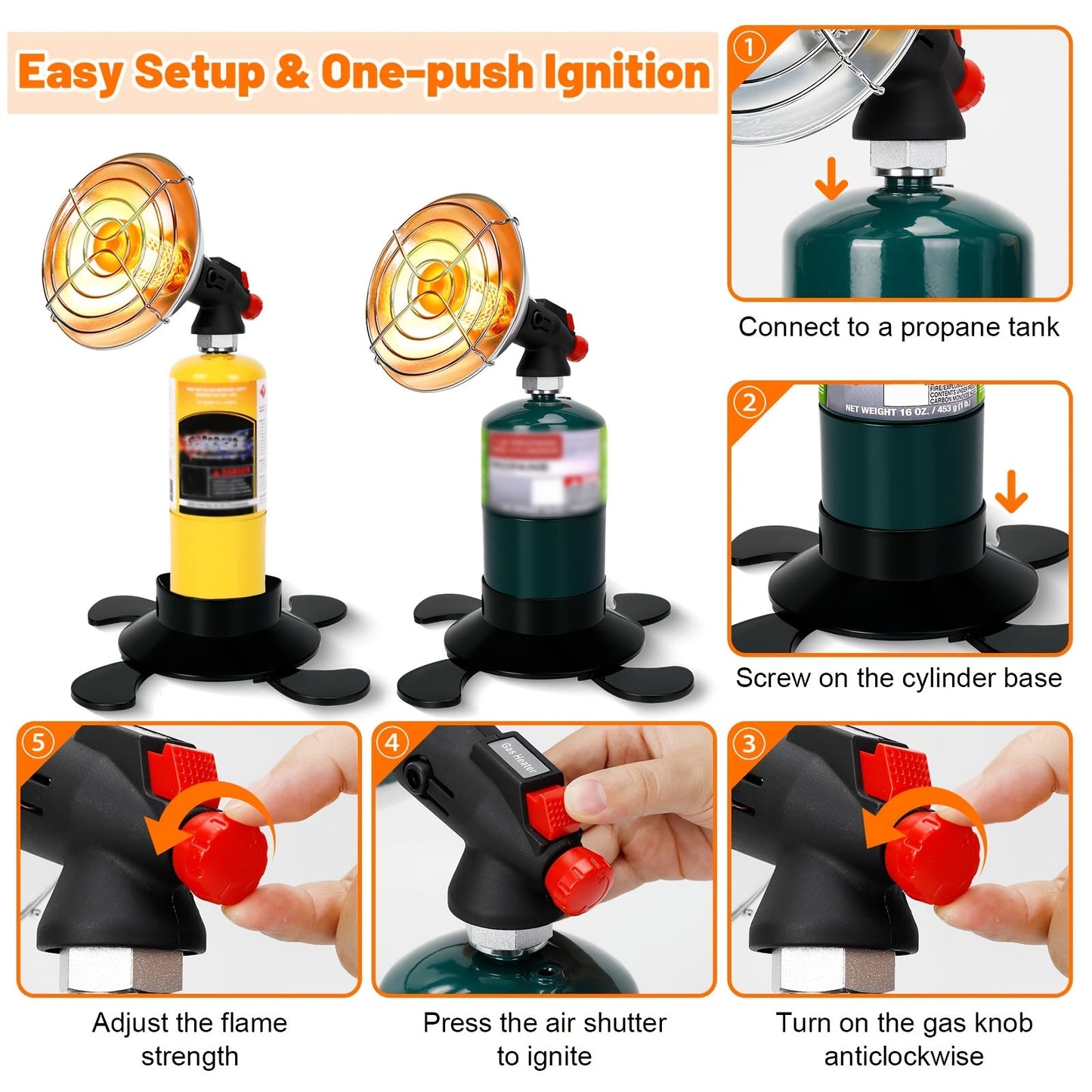 Propane Heater | Portable Camping Tent Ice Fishing Hunting Patio Garage