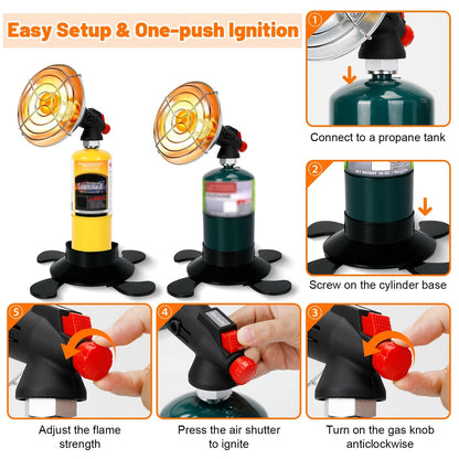 Propane Heater | Portable Camping Tent Ice Fishing Hunting Patio Garage