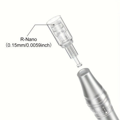 Microneedling Cartridges 10pcs Replacement Needle Tips for Derma Pen — 12 Pin 36 Pin R-Nano 0.25mm Screw-Lock, Compatible with L1 L3 L6 L8 S8 Microneedle Pen, Sterile Single-Use