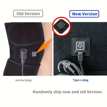 Knee Massager with Heat USB Electric Heating Pad Wrap Knee Pain Relief Massage Device for Arthritis Joint Stiffness Men Women Gift