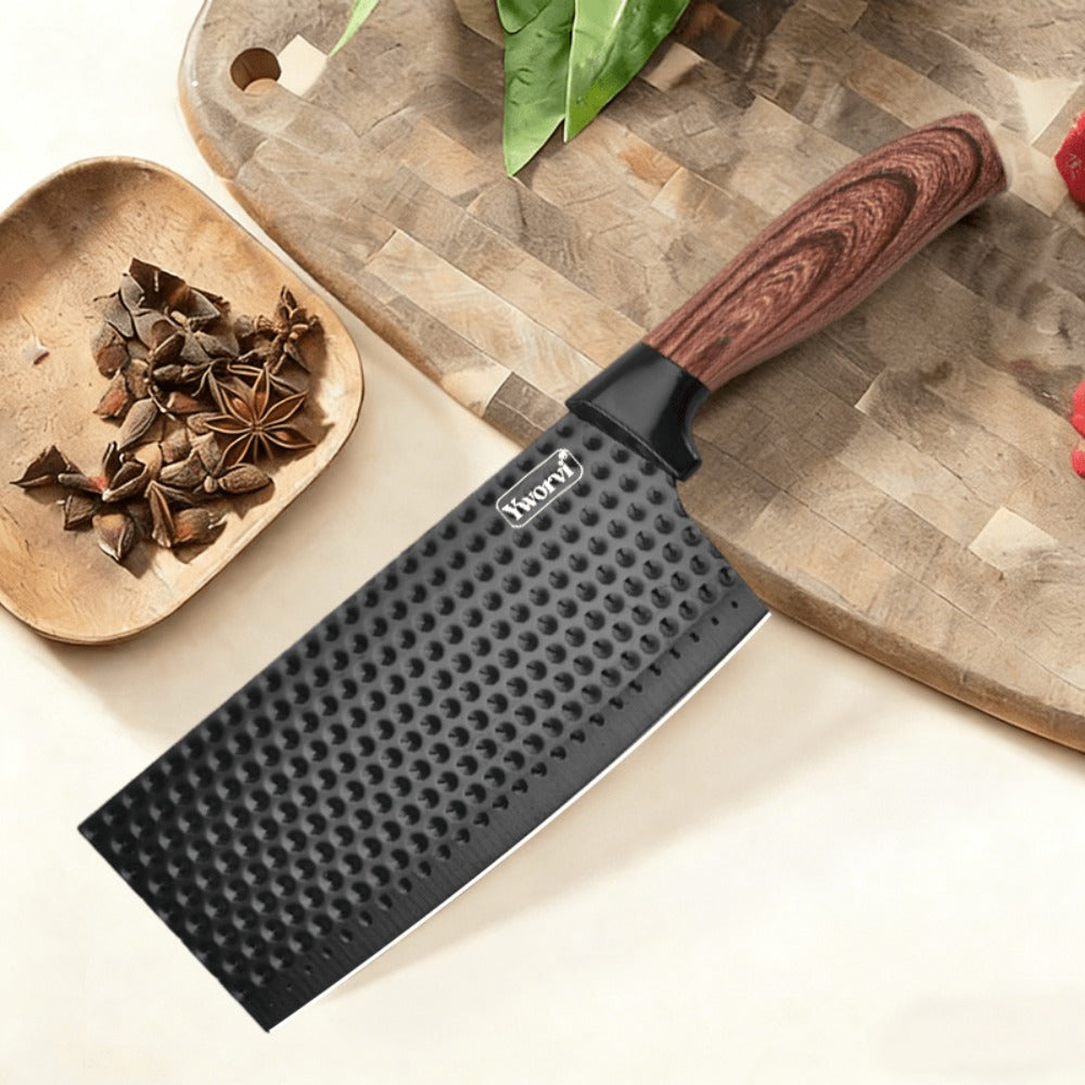 Kitchen Knife Set 3- or 7-Piece Stainless Steel with Black Handles, Sharpener and Poultry Shears Options