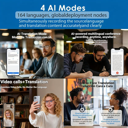 Smart Glasses 160-Language Translation Eyewear with Open-Ear Audio and 19 Photochromic Frame Options