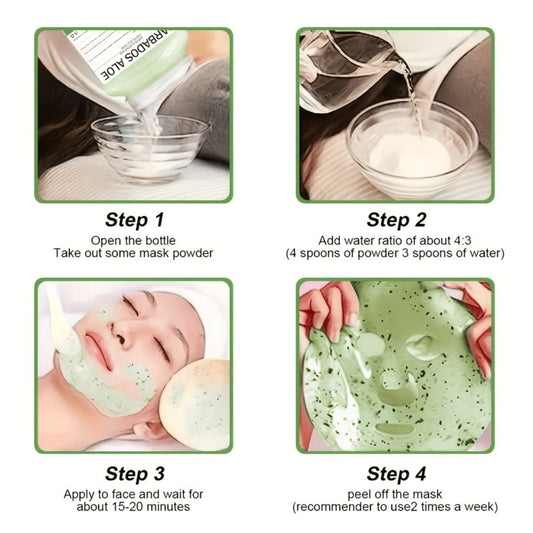 Tea Tree Jelly Mask Powder 12.3oz Hydro Gel Peel-Off Face Mask — Moisturizing Hydrating Anti-Wrinkle Professional Facial Treatment for Home Spa Salon All Skin Types