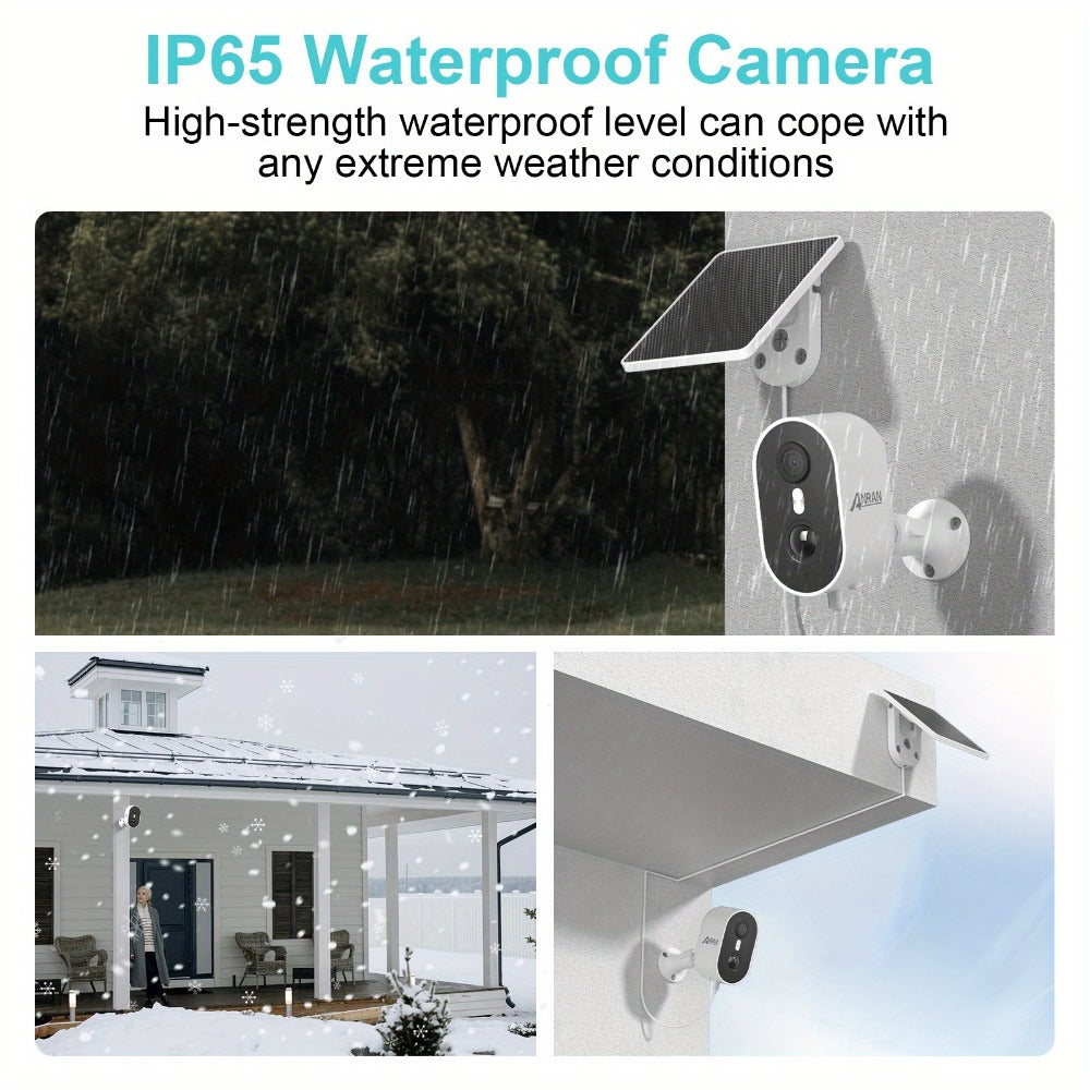 3MP Driveway Outdoor Security Camera with PIR Human Detection, AI Motion Alert, Full Color Night Vision