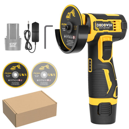 Power Tools DODOWIN 12V Mini Cordless Angle Grinder with 19,500 and 5,000 RPM Modes and Battery Options