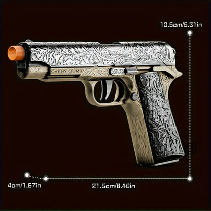Soft Bullet Toy Gun with 120 Shells & Ejecting Shell System – Semi-Auto Rapid-Fire Pistol for Boys, 2 Magazines, Indoor Outdoor Shooting Game, Birthday Gift for Kids Ages 6+