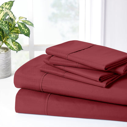 Sheet Set, 2000-Thread-Count 50% Microfiber and 50% Bamboo Blend with 16-Inch Fitted Pocket and Size-Based Pieces