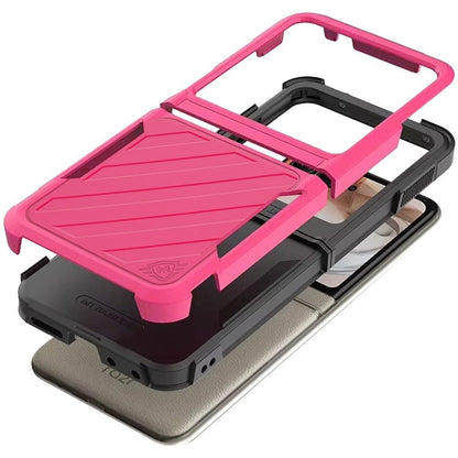Phone Case Navy Dual-Layer PC and TPU Cover with Wireless Charging Support for Motorola Razr 2024