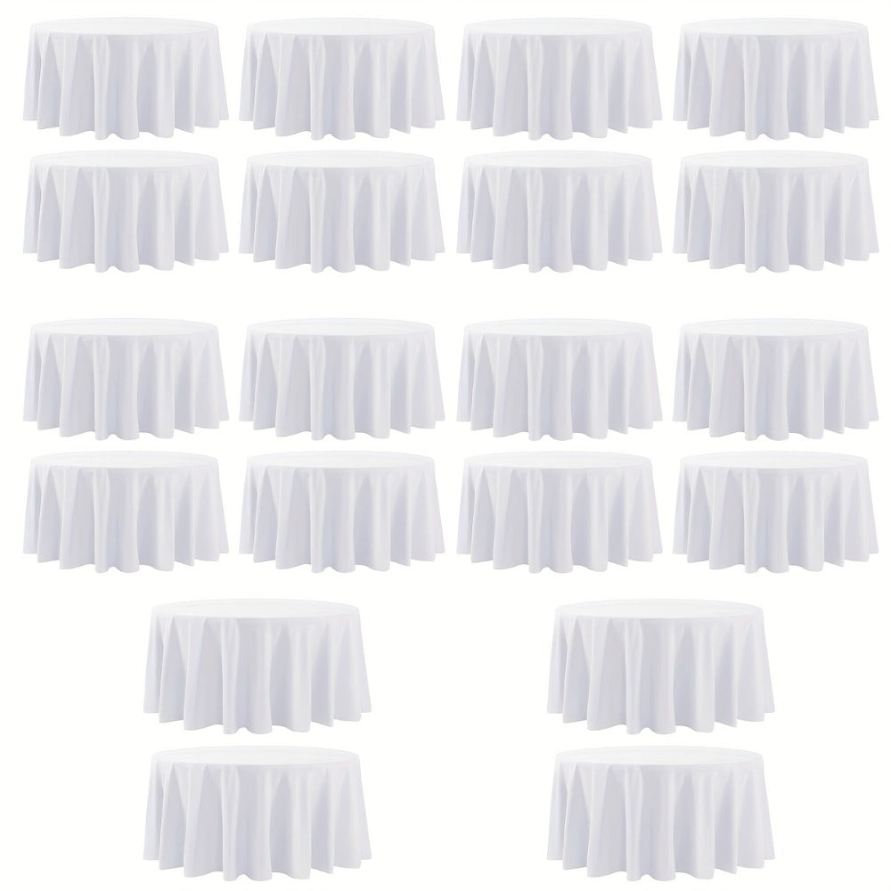 120-Inch Round Tablecloth Multipacks in Black or White with Six-, Twelve- or Eighteen-Piece Options