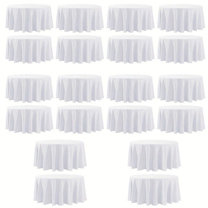 120-Inch Round Tablecloth Multipacks in Black or White with Six-, Twelve- or Eighteen-Piece Options